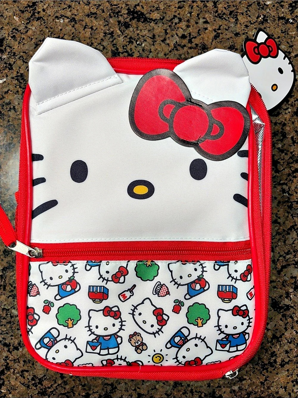 Hello Kitty Insulated Travel  Lunch Bag in Red & White